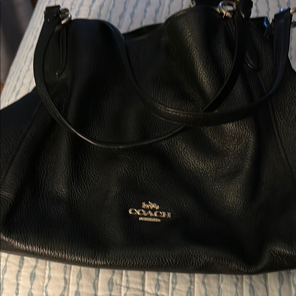 Coach Black Leather Women's Bag